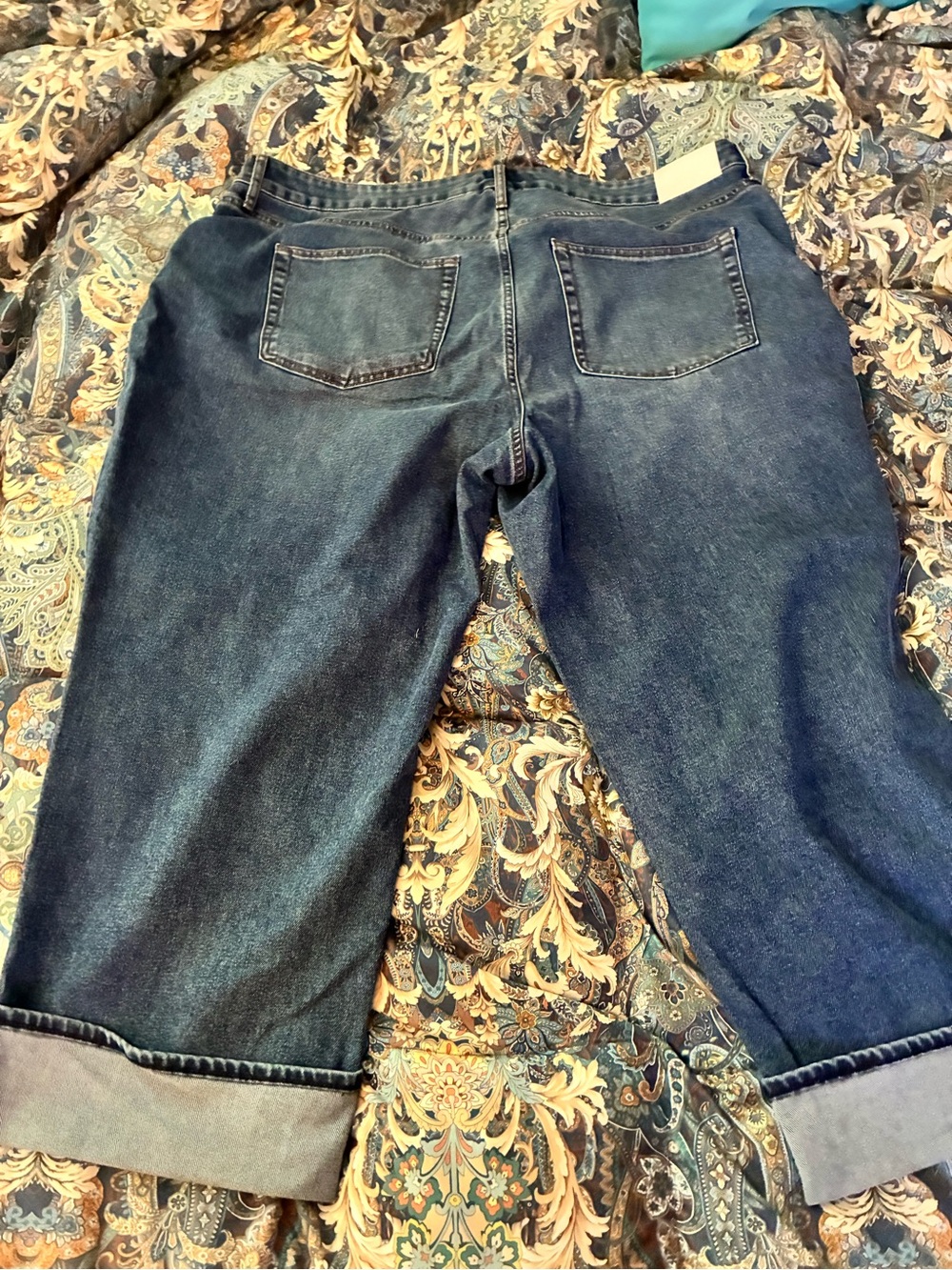Classic Dark Blue Cropped Women's Jeans